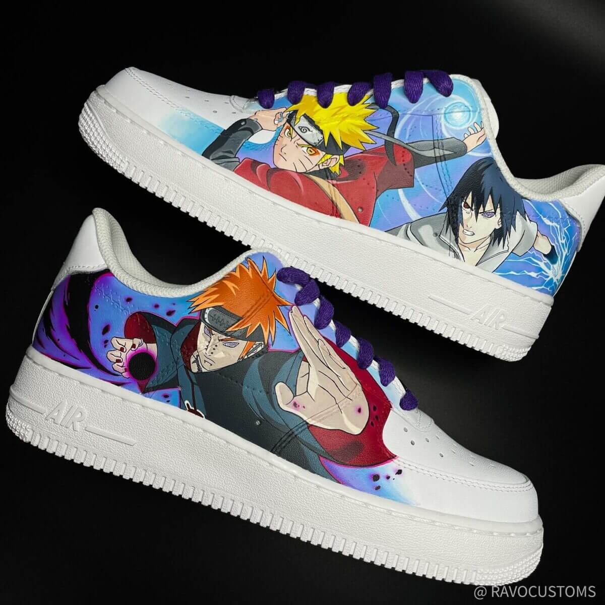 Naruto x Sasuke x Pain Air Force 1 Custom - KingShooz Shop