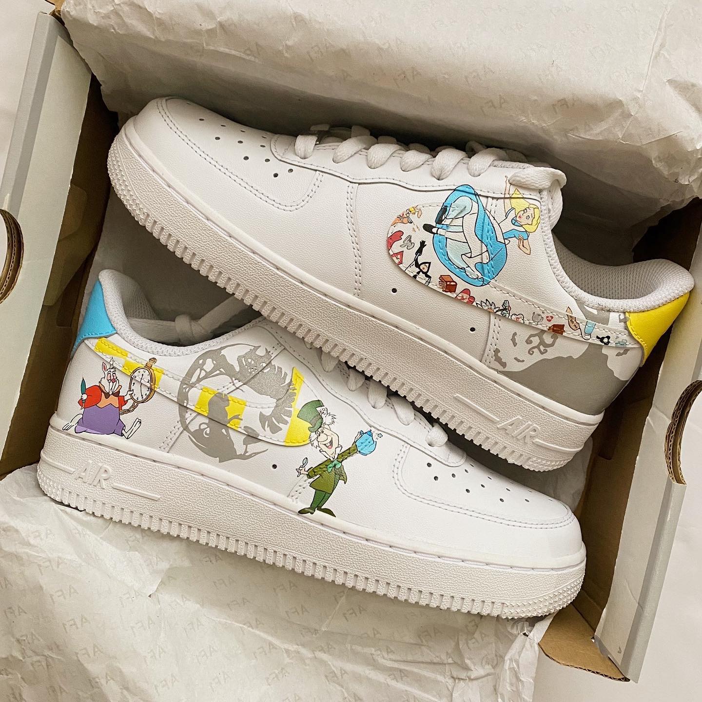 Alice in Wonderland Air Force 1 Custom - KingShooz Shop