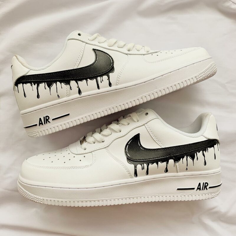 Black Drip Air Force 1 Custom - KingShooz Shop