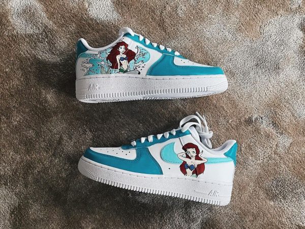 Little Mermaid Inspired Custom Air Force 1