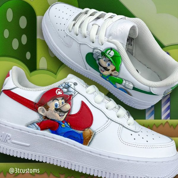 Mario Inspired Custom Air Force 1