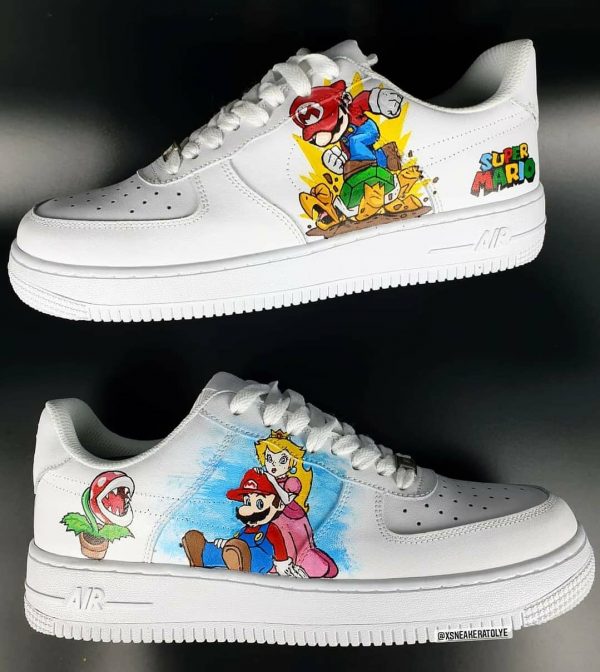 Mario Game Inspired Custom Air Force 1