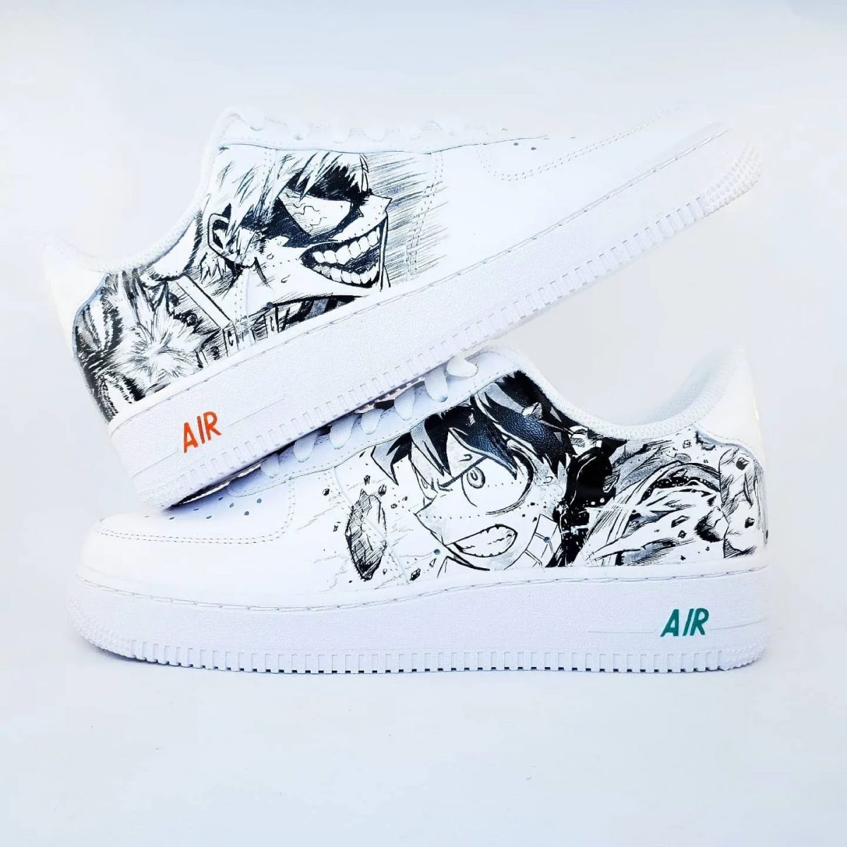 Deku and Bakugo Creative Custom Air Force 1