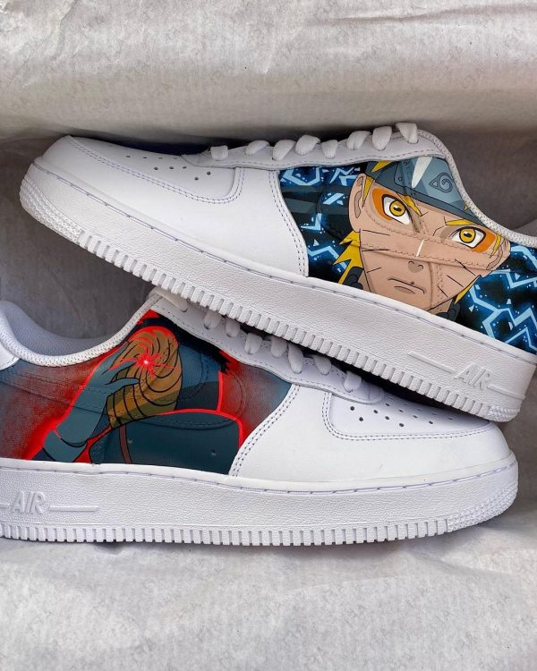 Naruto and Obito Inspired Custom Air Force 1