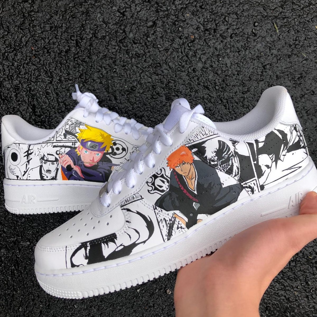 Naruto and Bleach Inspired Custom Air Force 1