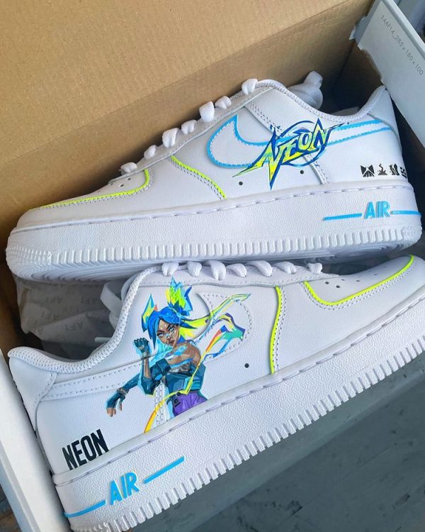 Neon Valorant Creative Custom Air Force 1