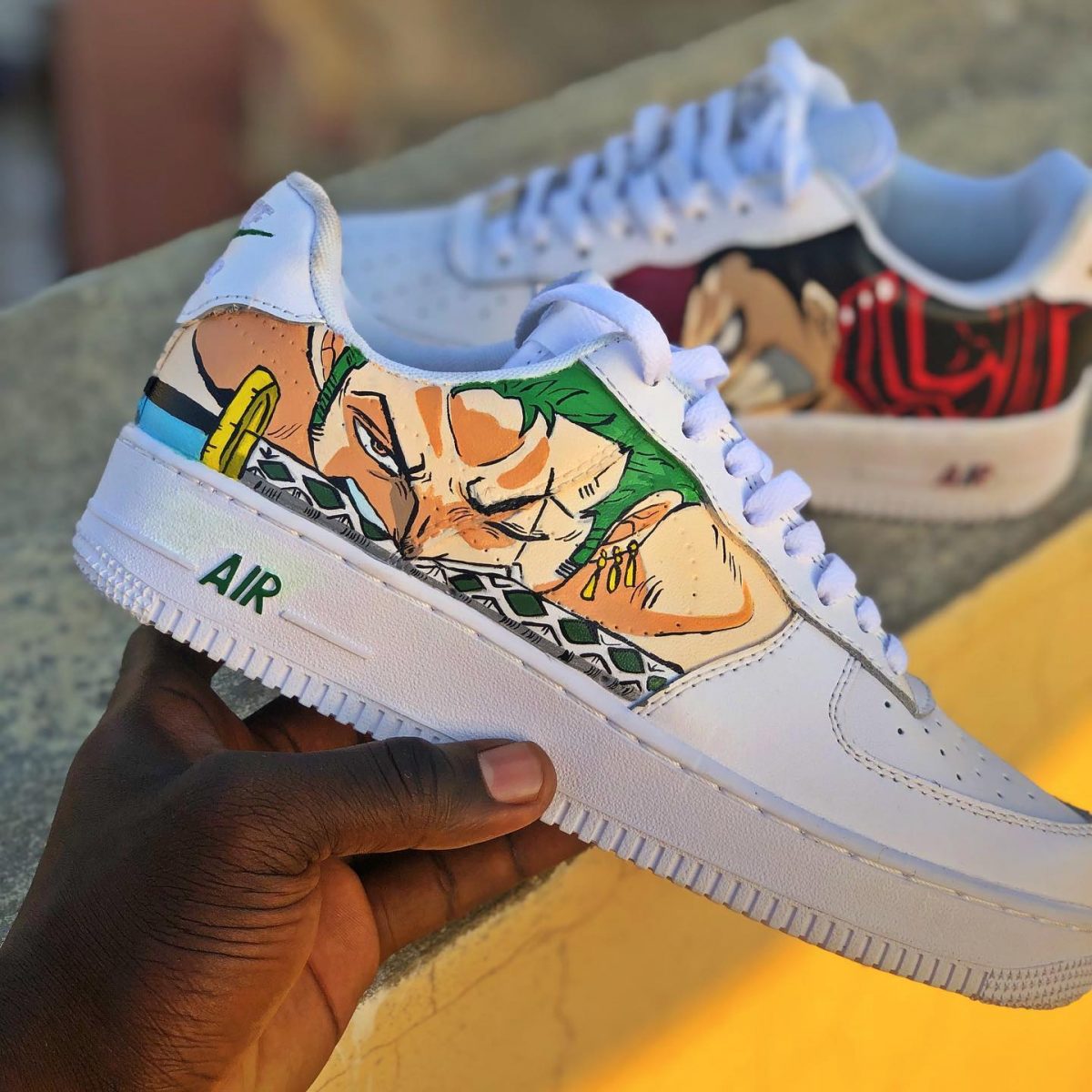 Luffy and Zoro Creative Custom Air Force 1