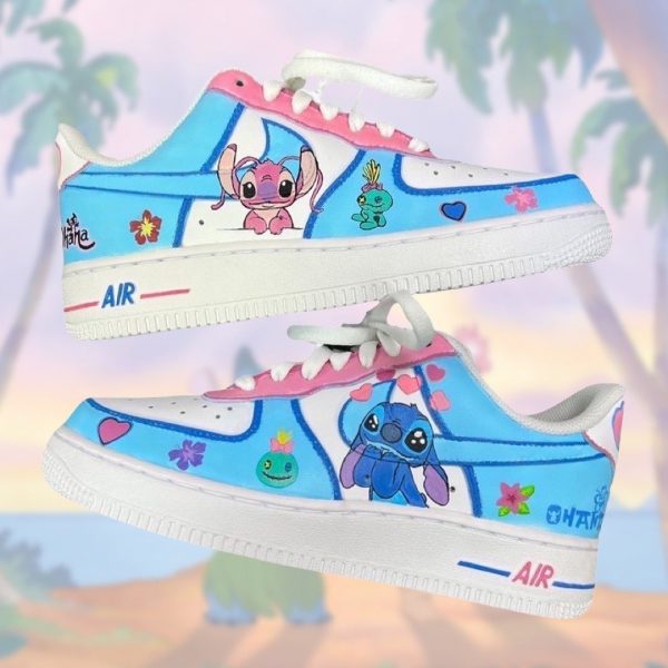 Stitch Inspired Custom Air Force 1