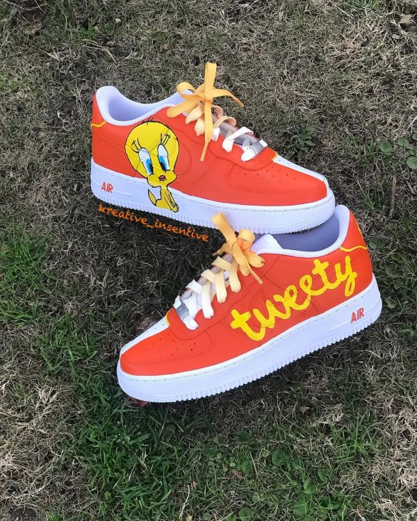 Tweety Inspired Custom Air Force 1