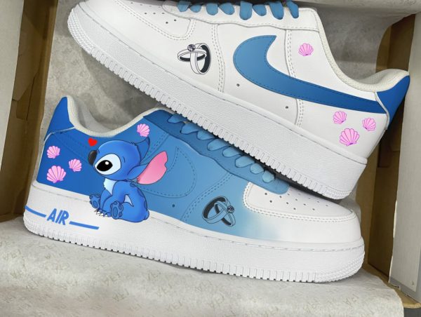 Stitch Inspired Custom Air Force 1